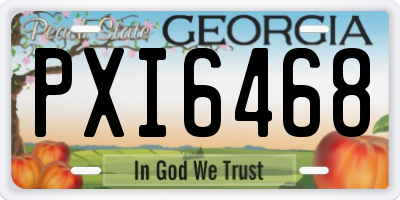 GA license plate PXI6468