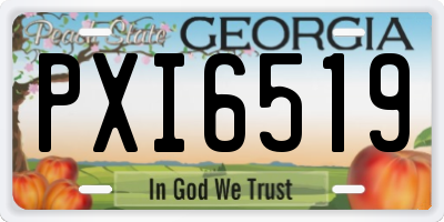 GA license plate PXI6519