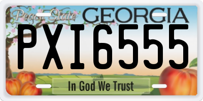 GA license plate PXI6555