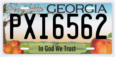 GA license plate PXI6562