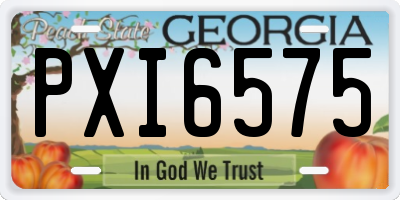 GA license plate PXI6575