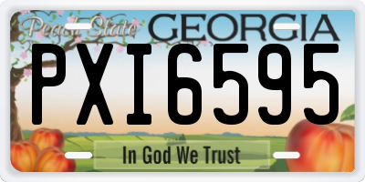 GA license plate PXI6595