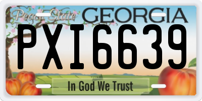 GA license plate PXI6639