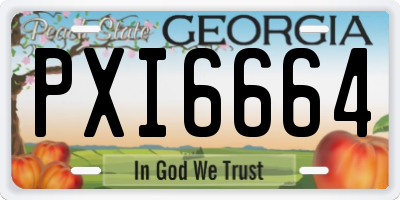 GA license plate PXI6664