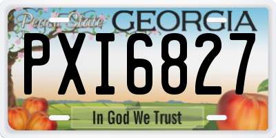 GA license plate PXI6827