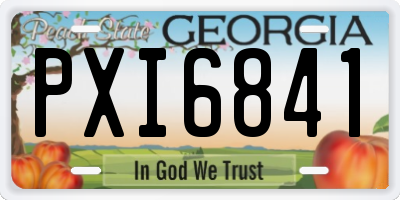 GA license plate PXI6841
