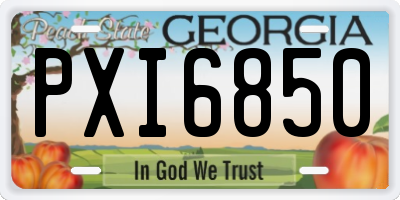 GA license plate PXI6850