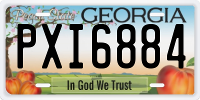 GA license plate PXI6884