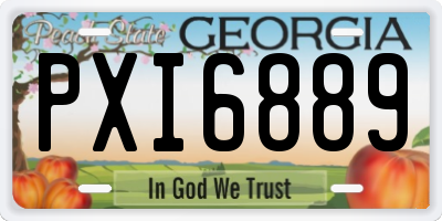 GA license plate PXI6889