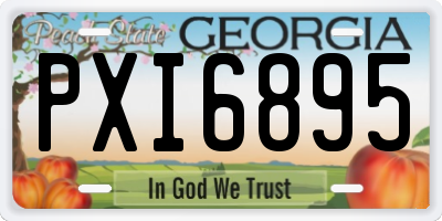 GA license plate PXI6895