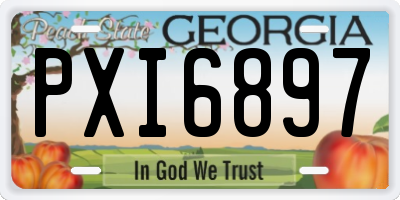 GA license plate PXI6897