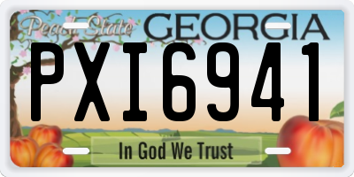 GA license plate PXI6941