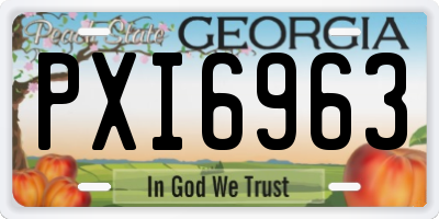 GA license plate PXI6963