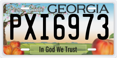 GA license plate PXI6973