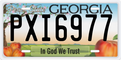 GA license plate PXI6977