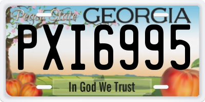 GA license plate PXI6995