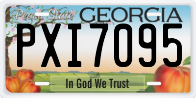 GA license plate PXI7095