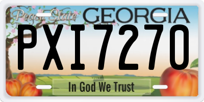 GA license plate PXI7270