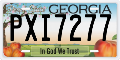 GA license plate PXI7277