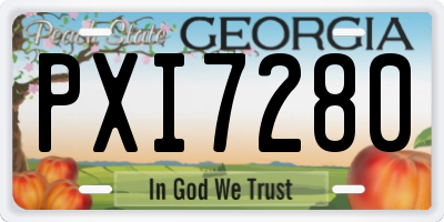 GA license plate PXI7280