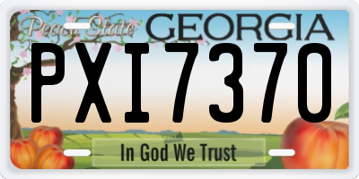 GA license plate PXI7370