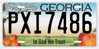 GA license plate PXI7486