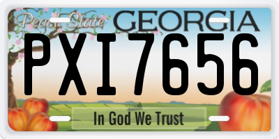 GA license plate PXI7656
