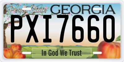 GA license plate PXI7660