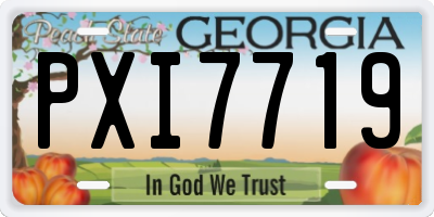 GA license plate PXI7719