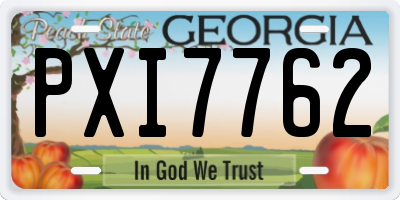 GA license plate PXI7762