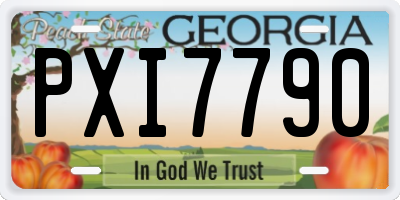 GA license plate PXI7790