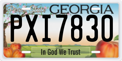 GA license plate PXI7830