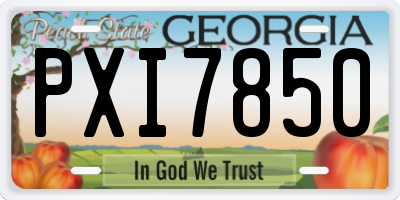 GA license plate PXI7850