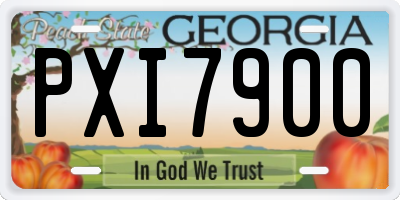 GA license plate PXI7900
