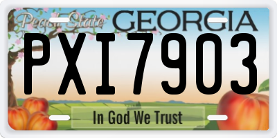GA license plate PXI7903