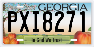 GA license plate PXI8271