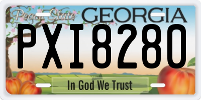 GA license plate PXI8280