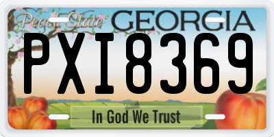 GA license plate PXI8369