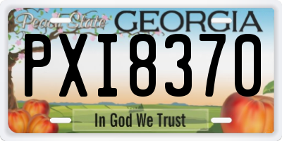 GA license plate PXI8370