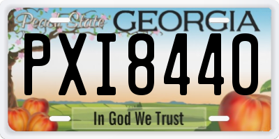 GA license plate PXI8440
