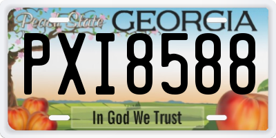 GA license plate PXI8588