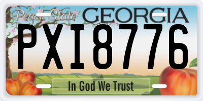 GA license plate PXI8776