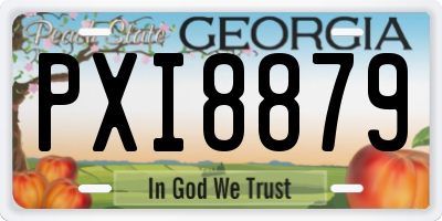 GA license plate PXI8879