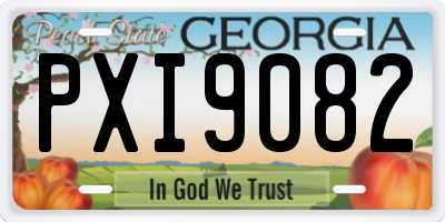 GA license plate PXI9082