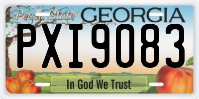 GA license plate PXI9083