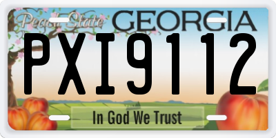 GA license plate PXI9112