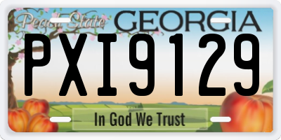 GA license plate PXI9129