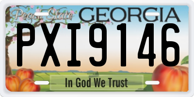 GA license plate PXI9146