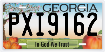 GA license plate PXI9162