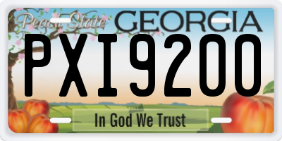 GA license plate PXI9200